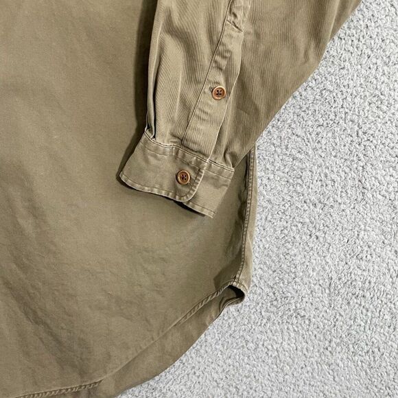 Polo Ralph Lauren Long Sleeve Men 4XB Khaki Casual Button Down - Picture 2 of 9
